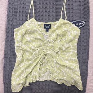 Scoop NYC Light Green Floral Camisole